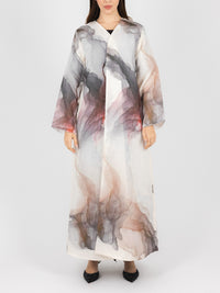 Abstract Ink Wash Abaya