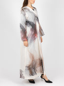 Abstract Ink Wash Abaya