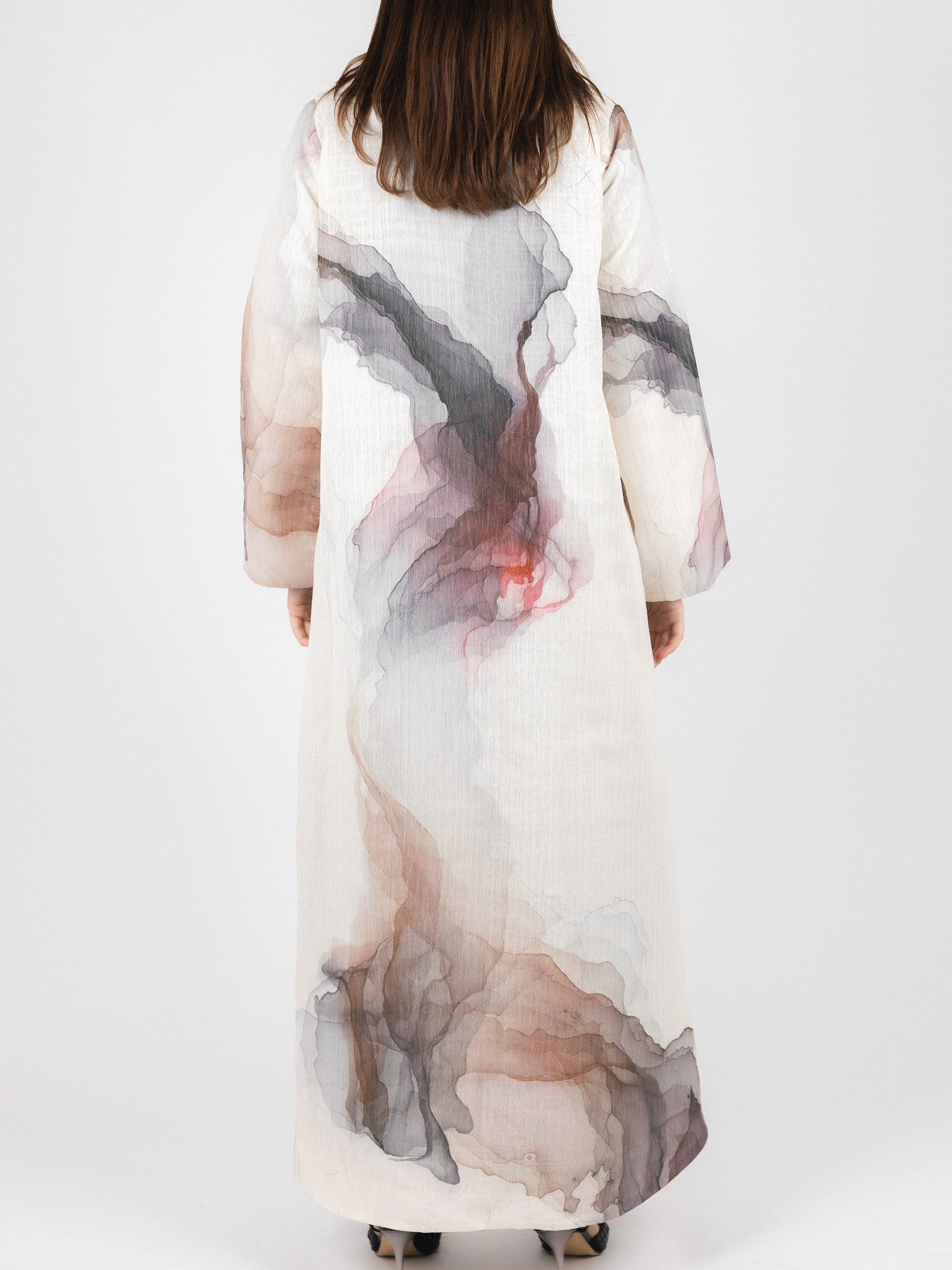 Abstract Ink Wash Abaya