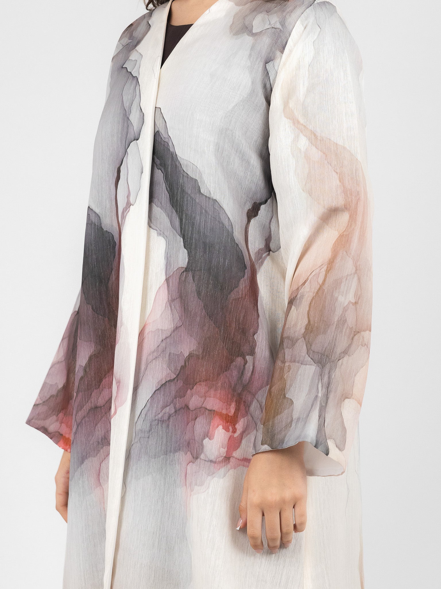 Abstract Ink Wash Abaya