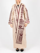 Beige Tribal Heritage Embroidered Abaya