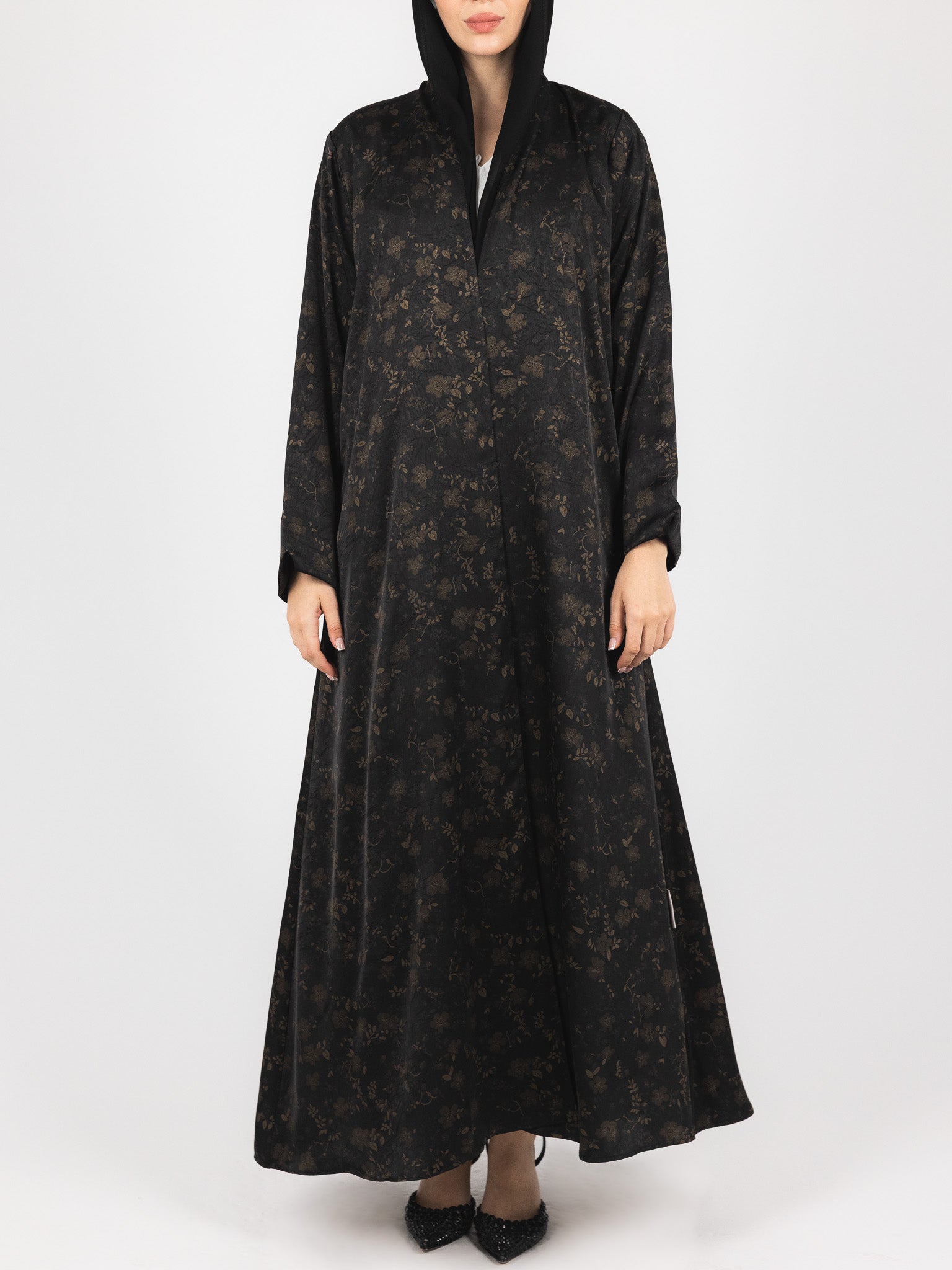 Black Bronze Floral Jacquard