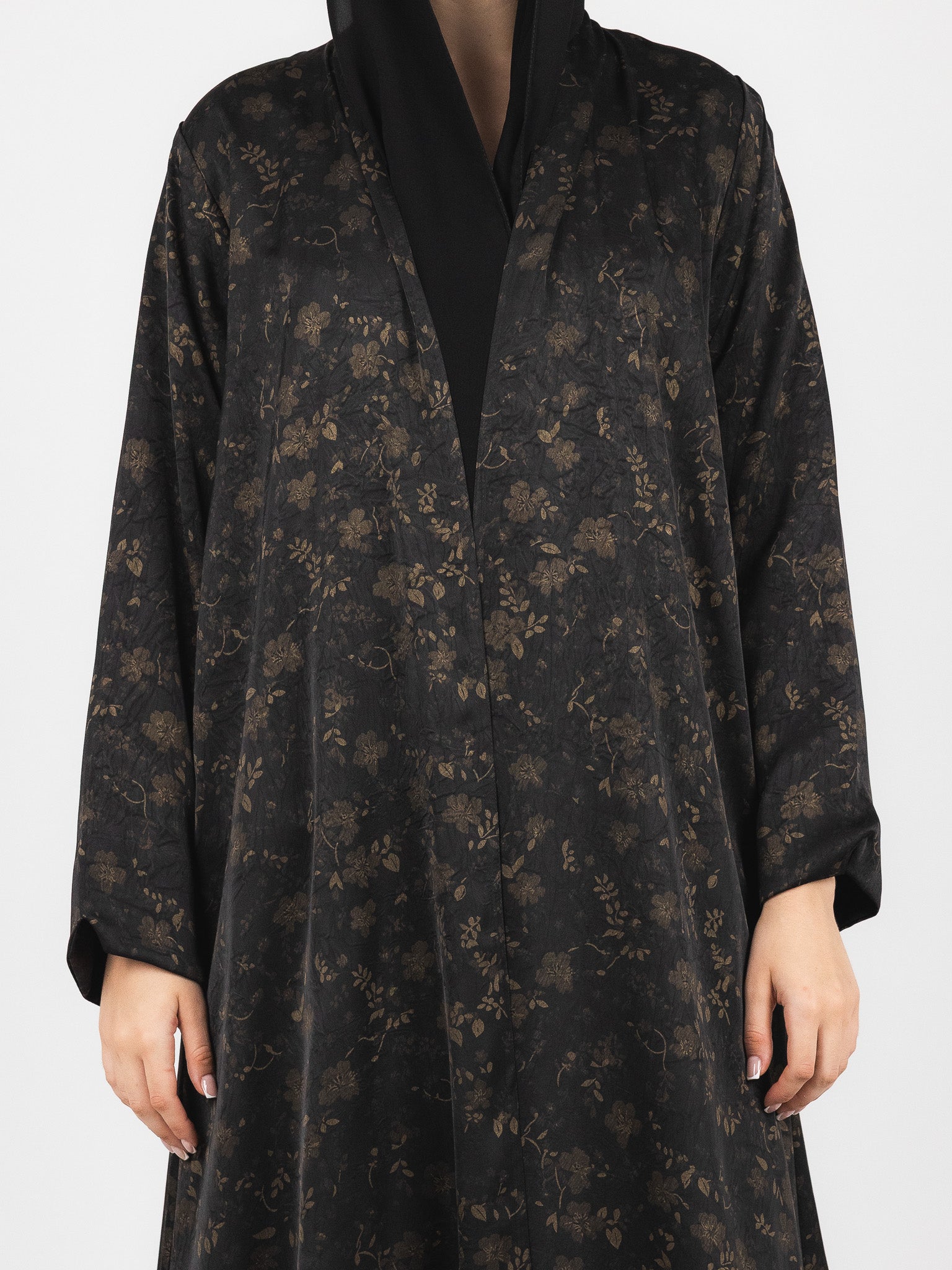 Black Bronze Floral Jacquard