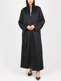 Black Navy Floral Jacquard