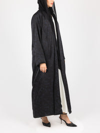 Black Navy Floral Jacquard