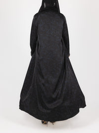 Black Navy Floral Jacquard