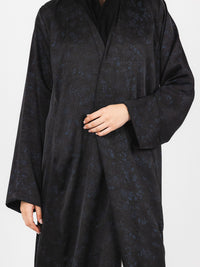 Black Navy Floral Jacquard