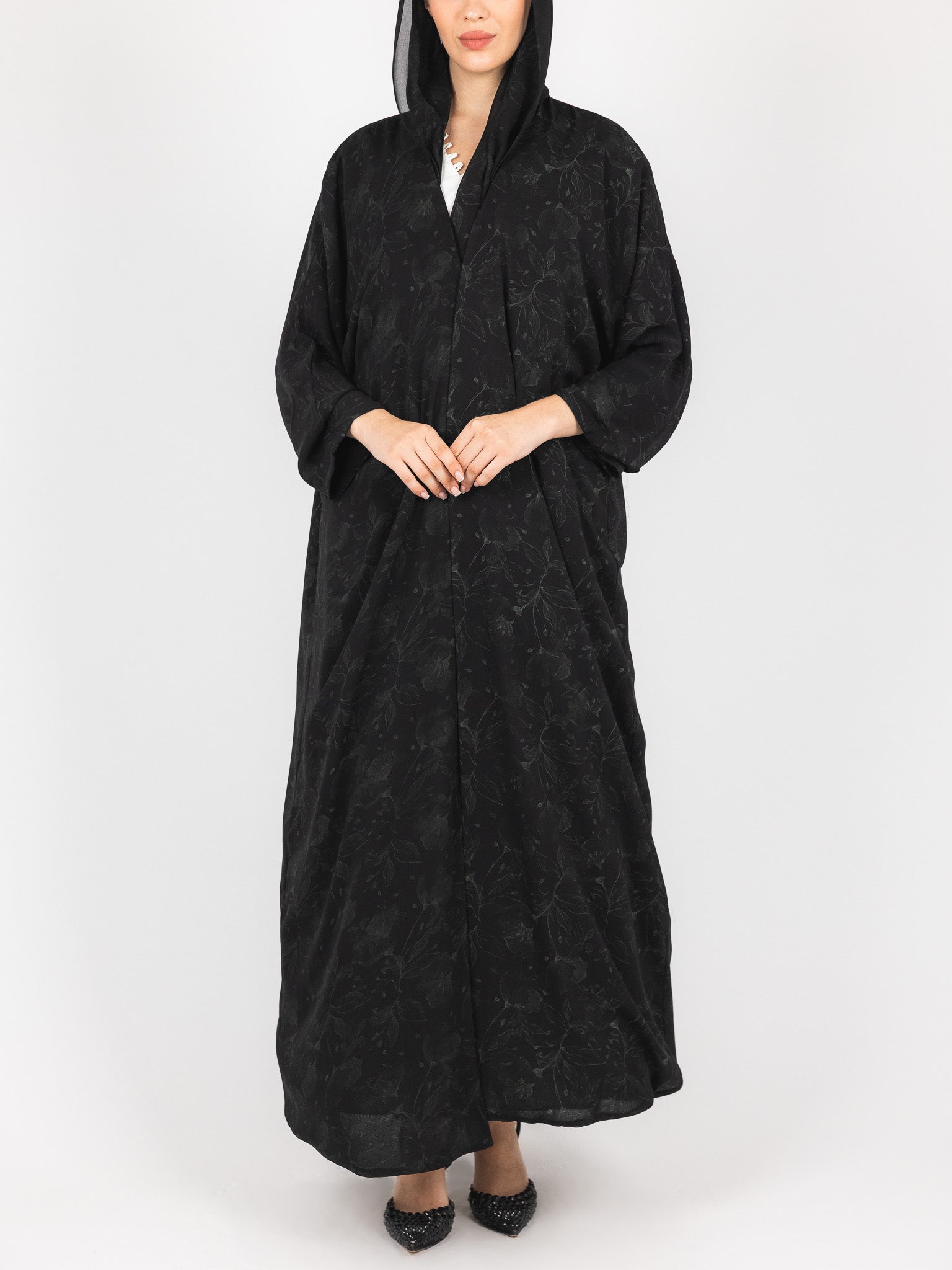 Black Olive Floral Jacquard