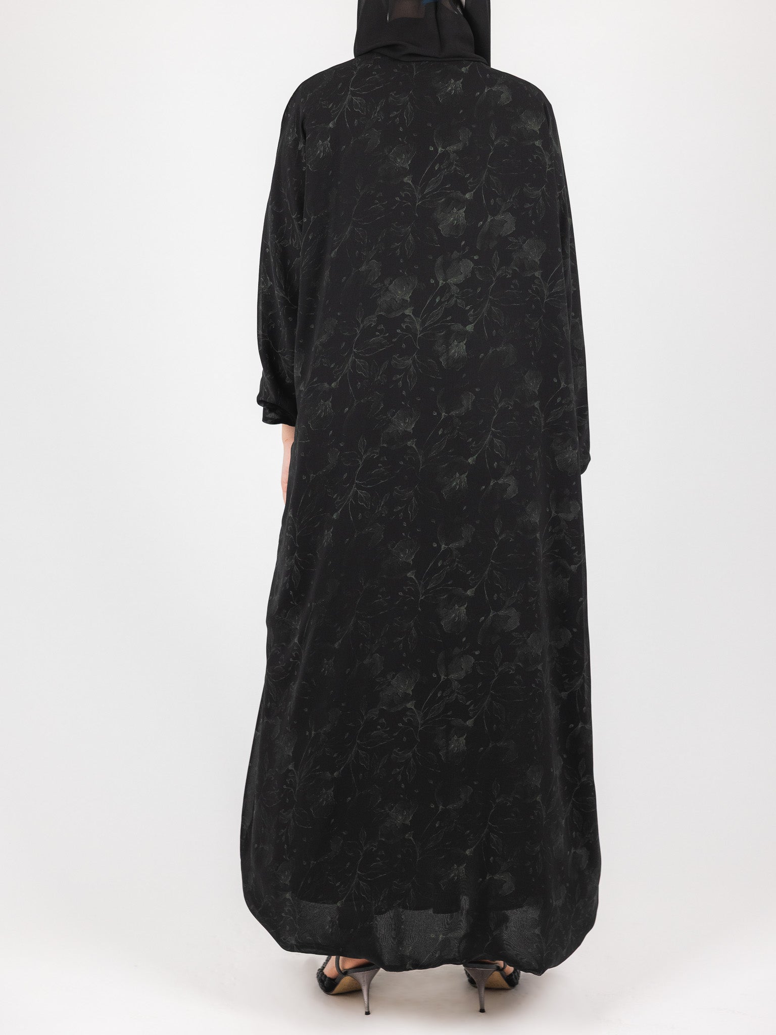 Black Olive Floral Jacquard