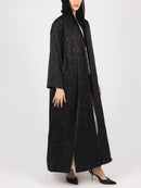 Black Plum Floral Jacquard