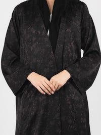 Black Plum Floral Jacquard