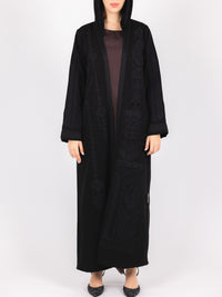 Black Tonal Embroidered Abaya