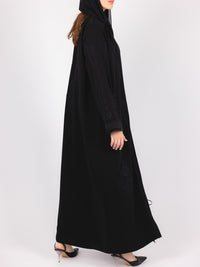 Black Tonal Embroidered Abaya
