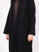 Black Tonal Embroidered Abaya