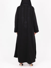 Black Tonal Embroidered Abaya