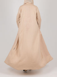 Blush Beige Tonal Embroidered Abaya