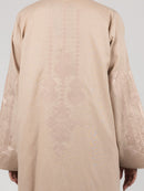 Blush Beige Tonal Embroidered Abaya