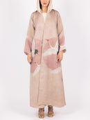 Blush Crane Print Abaya