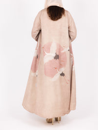 Blush Crane Print Abaya