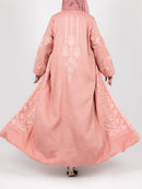Blush Heritage Embroidered Abaya