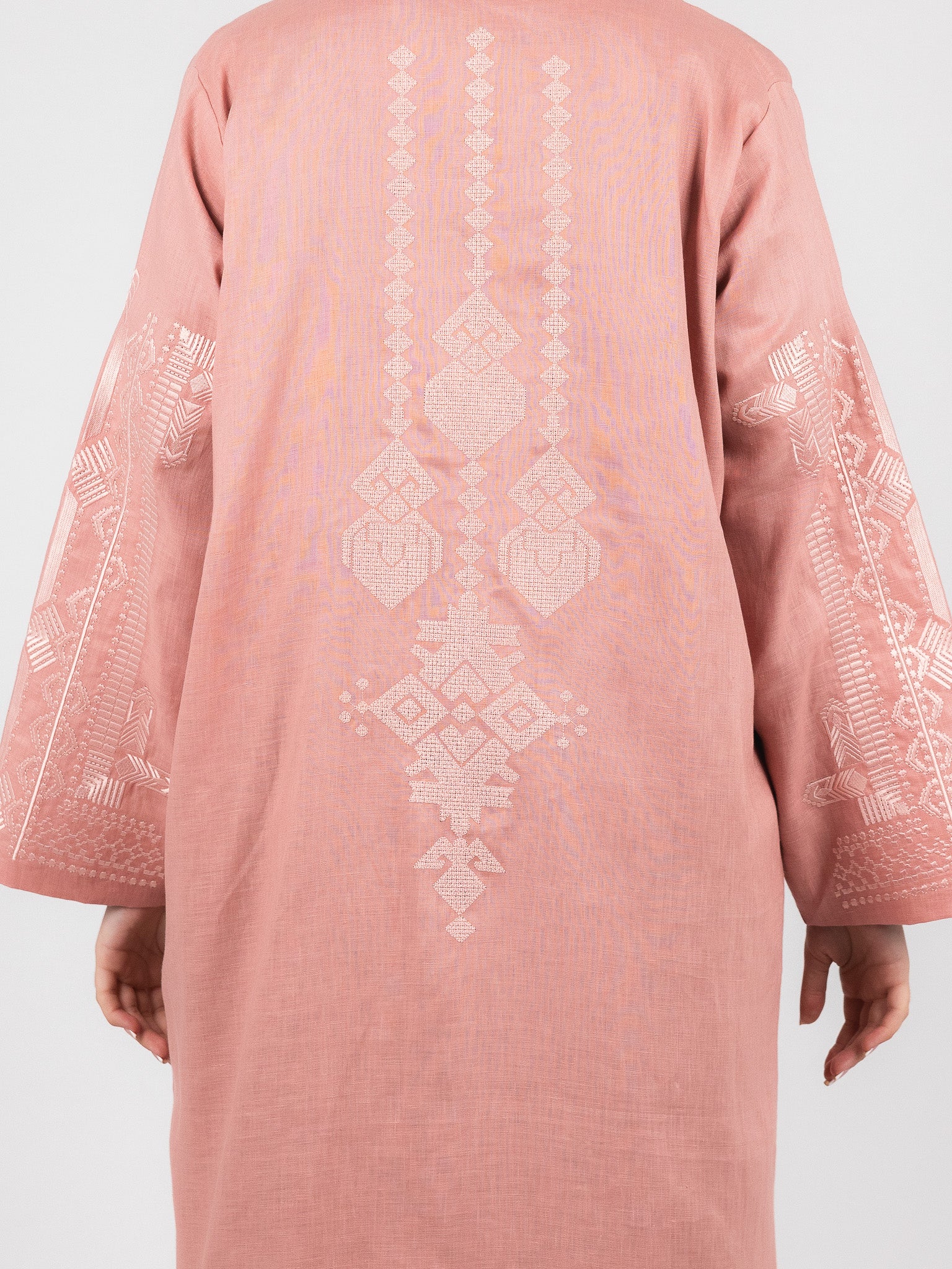 Blush Heritage Embroidered Abaya