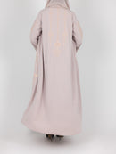 Blush Tonal Embroidered Abaya