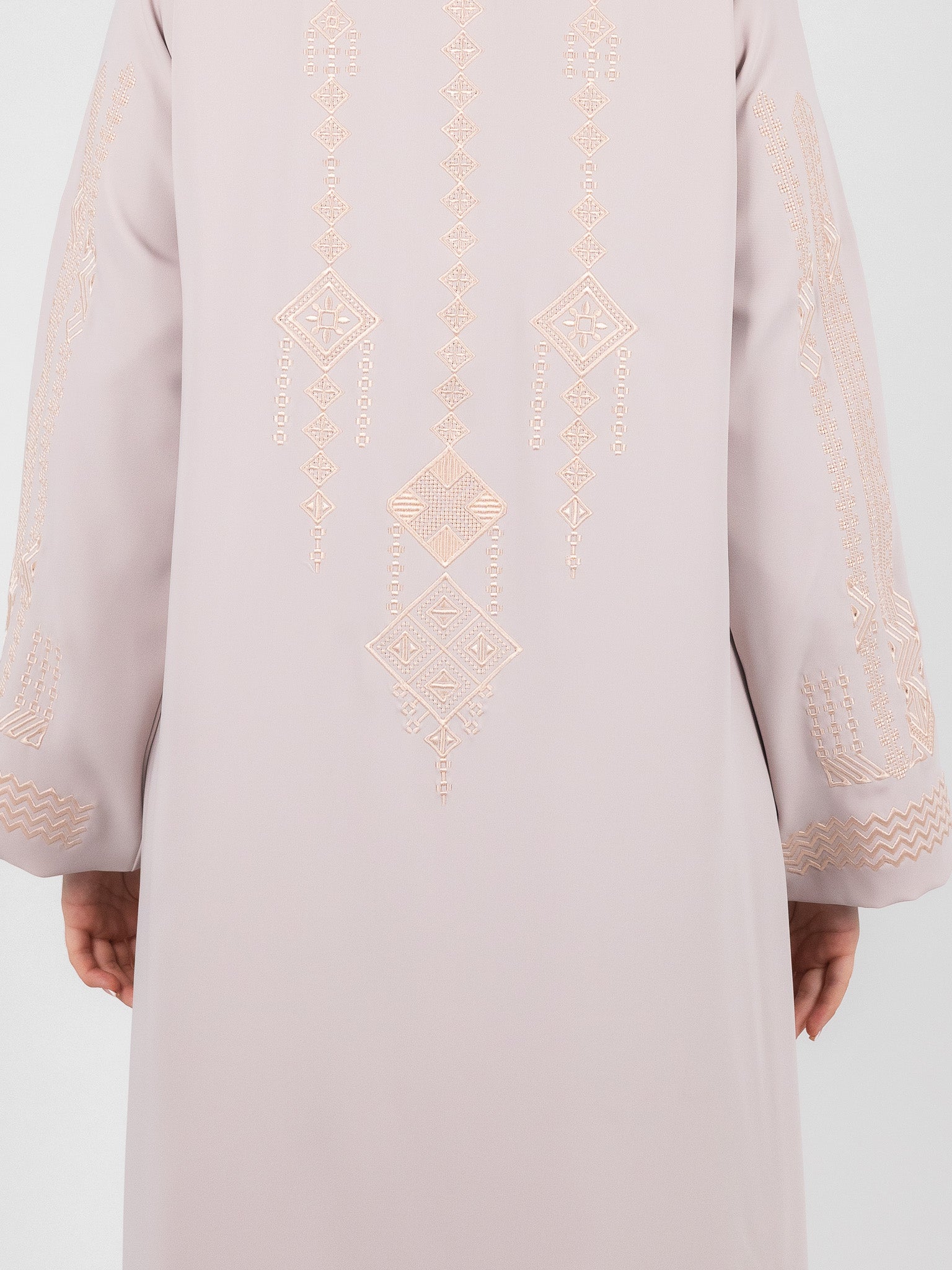 Blush Tonal Embroidered Abaya