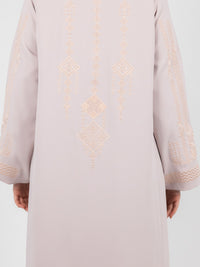 Blush Tonal Embroidered Abaya