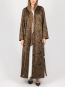 Cocoa Leaf Jacquard Abaya