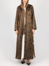 Cocoa Leaf Jacquard Abaya