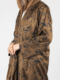 Cocoa Leaf Jacquard Abaya