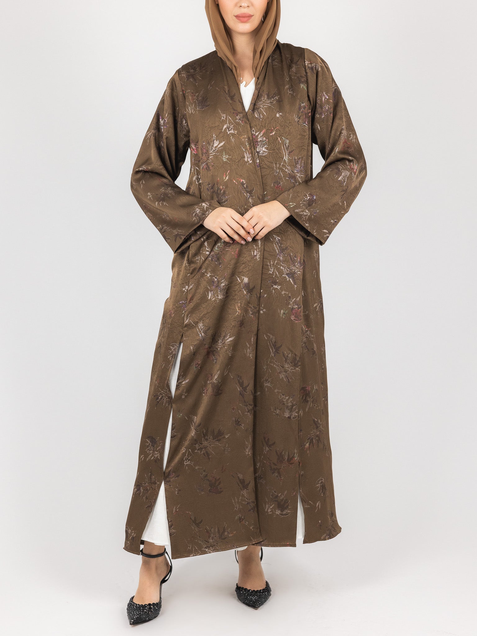 Cocoa Garden Jacquard Abaya
