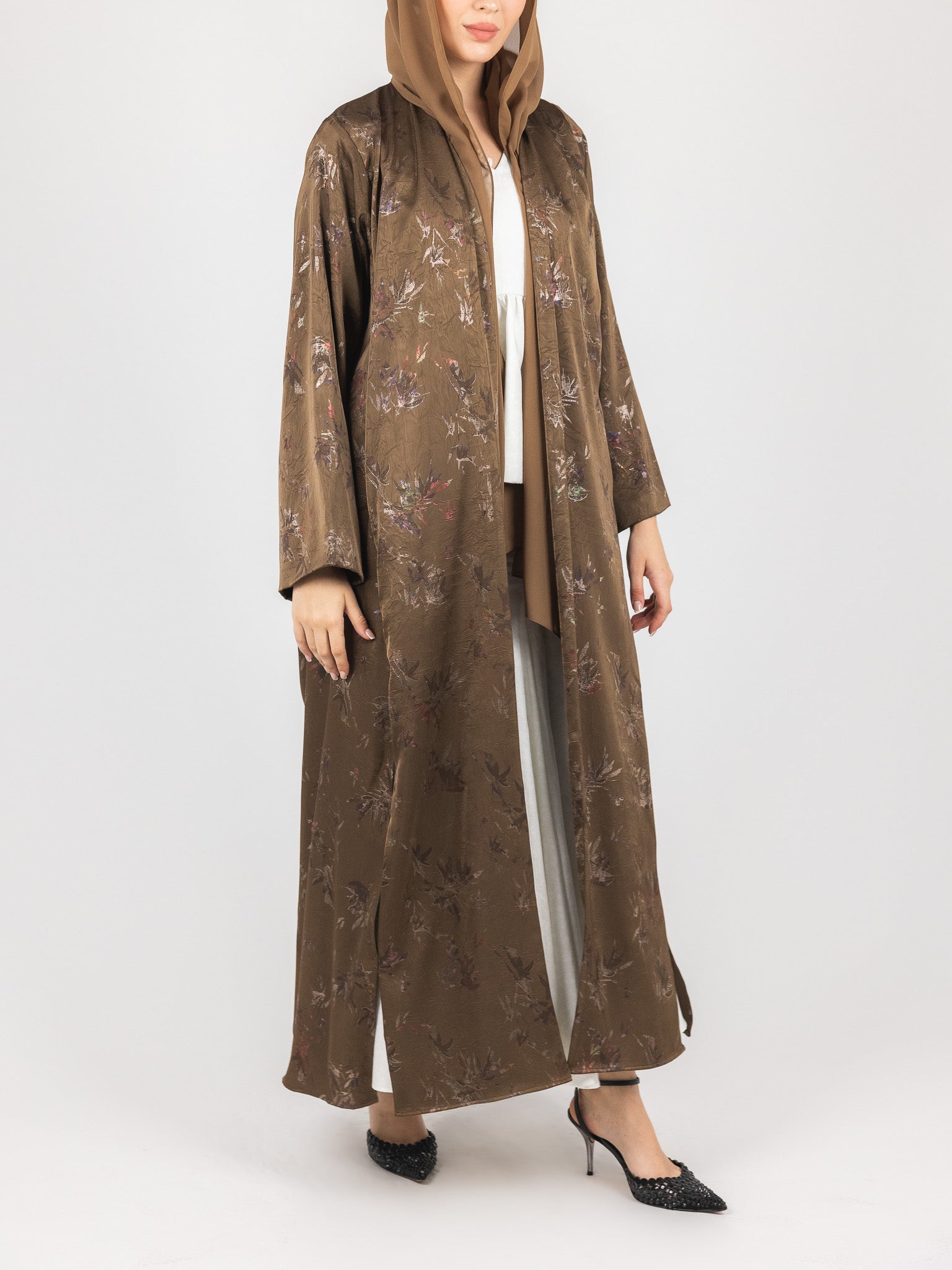 Cocoa Garden Jacquard Abaya