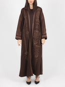 Cocoa Tonal Embroidered Abaya