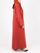 Coral Tonal Embroidered Abaya