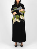 Green Landscape Embroidered Abaya