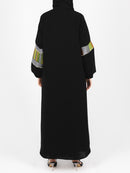 Green Landscape Embroidered Abaya