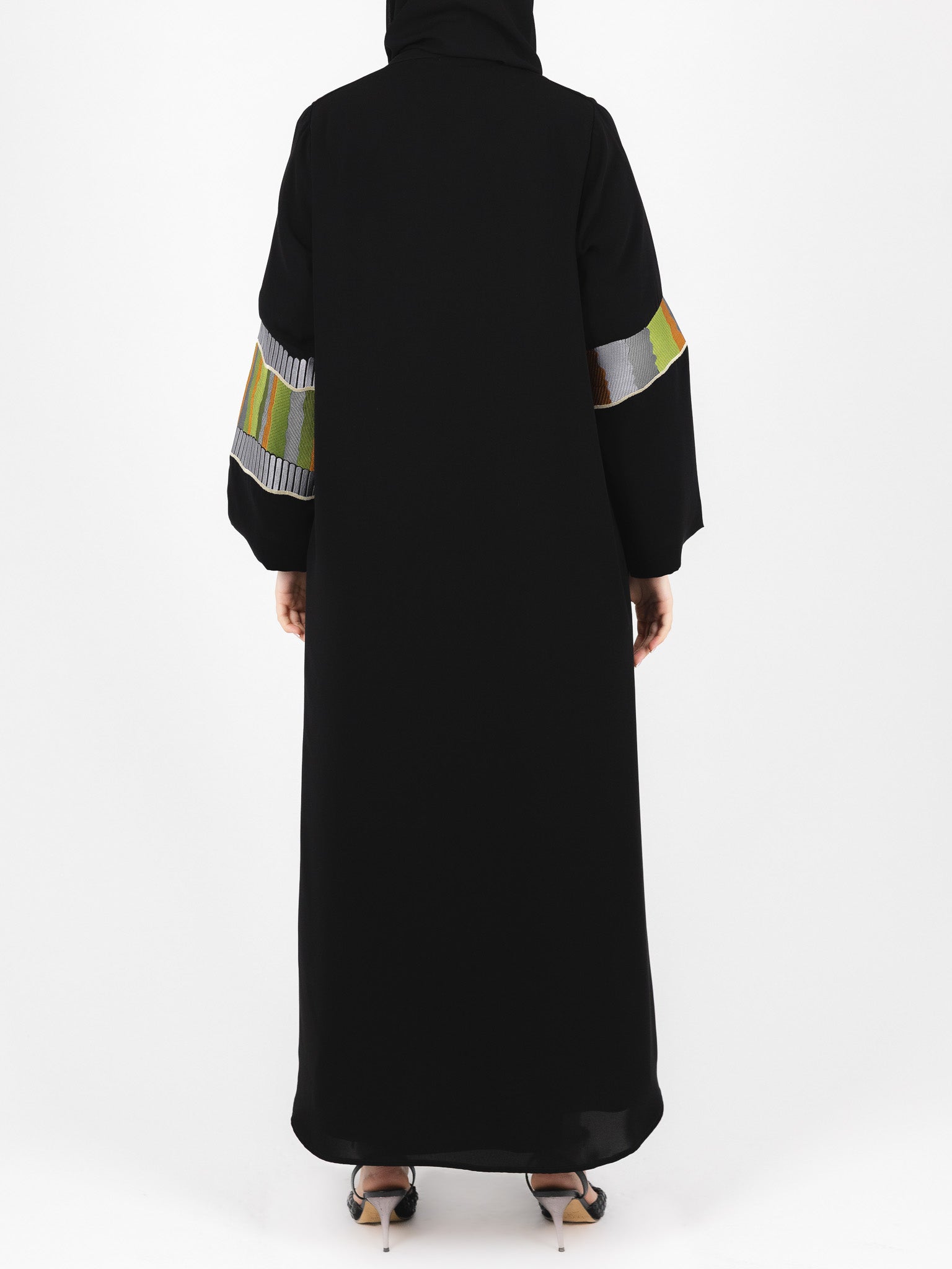 Green Landscape Embroidered Abaya