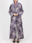 Lilac Floral Print Abaya