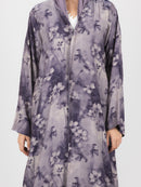 Lilac Floral Print Abaya