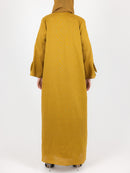 Mustard Floral-detail Abaya