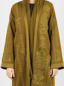 Mustard Tonal Embroidered Abaya