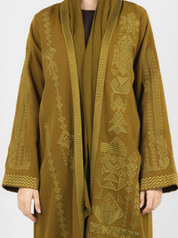 Mustard Tonal Embroidered Abaya