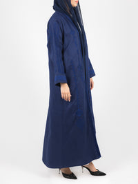Navy Tonal Embroidered Abaya