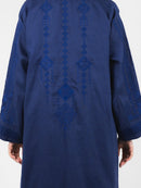 Navy Tonal Embroidered Abaya