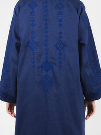 Navy Tonal Embroidered Abaya