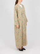 Pastel Flora Print Abaya