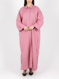 Pink Collar Abaya