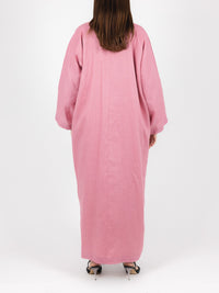 Pink Collar Abaya