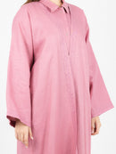 Pink Collar Abaya
